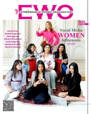 Nidhi Agarwal Instagram - My First Magazine Cover ✨💕
Thank you so much @shimmerexhibitions for this beautiful opportunity & considering us to be faced of EWO 2023 ✨
Sharing the cover with my beautiful & powerful ladies @jaipurbymarcela @thefoodiedevi @mischiefmumma @beautifuljaipur @ca.nandini_jaiswani @jaipurbuzz 💕
@shimmer_mrs.rajasthan 
Location: @mor_banquets 
Makeup: @makeupbyarneeb 
My outfit: @mandirawirkhq 
Jewelry: @gharazbyvishakha 
…
#Ewomagazine #magazinecover #pinterestcover #jaipurmagazine #jaipur #jaipurbloggers #bucketlist #treasuremuse 😍