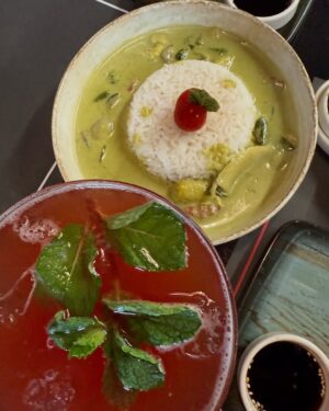 Nidhi Agarwal Instagram - @houseofwokjaipur ✨
Took my taste buds on a Pan-Asian adventure at House of Wok, Jaipur! 🍜✨ From the bold flavors to the cozy vibes, every bite was a delight. If you’re a fan of authentic Asian cuisine, this spot is a must-visit! 🍣🥢 

Dishes I’ve ordered-
Som Tam Salad
Lotus stem crispies
Cream cheese truffle oil dimsums
Asparagus tempura & crunchy yasai veg roll Sushi
Exotic Thai Green Curry

Mocktails:
Summer Berries & Peach Ice Tea ✨
..
#FoodieDiaries #PanAsianPerfection #HouseOfWokJaipur”