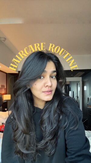 Nidhi Agarwal Instagram - DM “HAIR” For link 🔗
…
#Hair #haircare #routine #haircareroutine 
[ Hair , Haircare, routine, Hair care routine ]