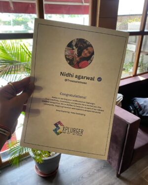 Nidhi Agarwal Instagram - I’m a Verified Explurger!! 🧢
I’m so grateful to every small n big achievement happening in my life, My little self is so proud of me right now! I’m like a kid who get excited watching gifts, caps and this box for appreciation was wholesome for me. Thank you Explurger app for making me a verified influencer! Can’t wait to Travel the world with you guys!! A small appreciation to my girl @somya_shekhawat for introducing me to Explurger!! Love you!! Love the team, The app, and all the fam who’s supporting! Just a little overwhelm on every small thing, Full of Gratitude! 🙏🧿❤️

#Godiswatching #Blessed #Gratitude #Explurger #verifiedcreator #Jaipur ❤️
