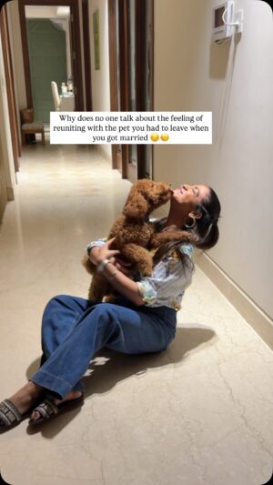 Nishtha Gandhi Instagram - I have been in love and I have had great friends, I recommend getting a dog 🐶🐶

The only unconditional love mankind can know of ✨
.
.
doglifeisgood , petfluencer 
love dogs, married life