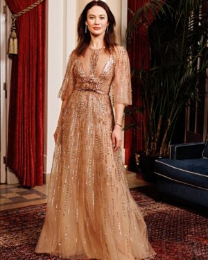 Olga Kurylenko Instagram - Such an honour to have been invited to the 42nd Bal de Malte, held at the Bellevue Palace in Bern. Lovely catching up with old friends and exciting meeting the new ones. Can’t wait for the spring lunches with you all☀️ 🎉🍸 Thank you @eliesaabworld for my stunning dress. I felt like a true princess. 🌟 @thegrandducalhouseoftuscany @sigismondoasburgo