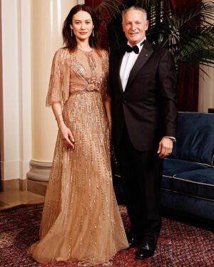 Olga Kurylenko Instagram - Such an honour to have been invited to the 42nd Bal de Malte, held at the Bellevue Palace in Bern. Lovely catching up with old friends and exciting meeting the new ones. Can’t wait for the spring lunches with you all☀️ 🎉🍸 Thank you @eliesaabworld for my stunning dress. I felt like a true princess. 🌟 @thegrandducalhouseoftuscany @sigismondoasburgo