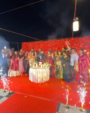 Pallavi Mukherjee Instagram - Congratulations 💍🥂 @letsbeconfused @reel_ananya 
Finally the day has come
Overwhelmed with emotions
Welcome to the gang @reel_ananya 
Ab hum duniya ghumenge 3 ticket nehi 4 ticket mei :)
The journey we've dreamt of is now here. No more just talking about it it's real, and it's happening. We're not just a trio anymore, we're four, and together we're unstoppable.
The world is out there, waiting for us to explore, to laugh, to fall, and rise again. There's no limit to where we can go, no end to the adventures we'll have.
Let's make memories that last a lifetime. Here's to us, to the endless fun, and to the countless moments we're about to create
together. ♥️ @letsbeconfused @withlovesayak 

Makeup&hair @makeupartistaaryaa_64 
Outfit by @adeline_dibyendu 
Jewels @komal_hairandmakeup