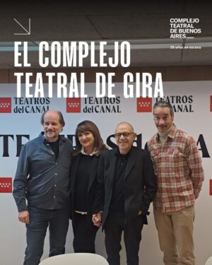 Patricia Echegoyen Instagram - Exportamos Cultura

Llegaron a Madrid los integrantes del elenco de “La gran ilusión”, versión del catalán Lluís Pasqual de la pieza de Eduardo de Filippo que estrenarán el próximo sábado 15 de febrero en la Sala Verde de los Teatros del Canal de la ciudad española. 

Se trata de una producción integral del Teatro San Martín - Complejo Teatral de Buenos Aires que se presentará hasta el domingo 23 con el mismo elenco de su temporada porteña, integrado por Marcelo Subiotto, Patricia Echegoyen, Pablo Mariuzzi, Alejandra Radano, Nacho Gadano, Elvira Onetto, Yanina Gruden, Paco Gorriz, Pablo Razuk, Santiago Sirur e Ignacio Sureda.

Esta visita del elenco argentino a la capital española es la primera de una serie de espectáculos de la presente temporada que llegarán a Madrid tras su estreno porteño. 

Se suma, asimismo, a la reciente presentación del Ballet Contemporáneo en Bogotá, Colombia, y que continuará a otros países. 

Una producción escénica tan intensa y relevante como la que lleva adelante el Complejo Teatral de Buenos Aires no puede eludir entre sus objetivos el de llevar sus espectáculos a las principales ciudades del mundo.