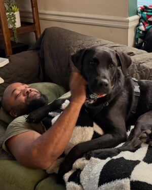 Patricia Parker Instagram - When you can’t possibly fit anymore dogs in your house full time, you do it part time. 

Pluto stayed with us as an overnight foster last night and gets picked up to go to his furever home this morning 🐾 

Pluto is 10 months old, was scheduled for euthanasia due to overcrowding , and saved by a rescue hours from his “kill time”. He’s been traveling all the way from College Station, TX over the past 48 hours to get to his new mom and dad 🚗