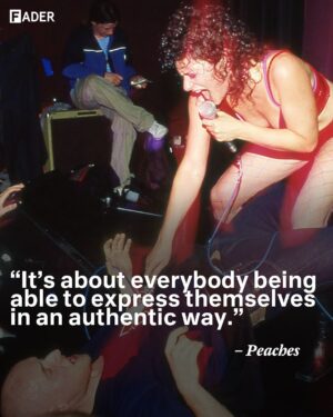 Peaches Instagram - Peaches was making sense of a new life when she started piecing together “Fuck The Pain Away,” her defiant, patriarchy-smashing calling card. Living in Toronto in 2000, @peachesnisker was in her early 30s and single for the first time in a decade while also having recently survived a bout of thyroid cancer. Energized with a desire to seize the life she’d been presented with, and finding herself isolated as friends moved out of the city, she focused her energy on writing songs that underlined her sense of self worth.

“I was on a path where I needed to start my whole life again and didn’t have the option to move away,” the legendary artist says as she casts her mind back. “I was very focused. I didn’t think of it as healing in a way but as a way for me to grow.”

25 years later — with its fuzzy bass gurgles and percussion that clatters off Peaches’ deadpan delivery of the line “Sucking on my titties like you wanted me” — a song born from Peaches’ quest to expose societal hypocrisies by being as in your face as possible now rings out as a salute to the spirit of finding unity, understanding, and love inside and as part of a wider community.

Read @ddavidrenshaw’s feature at the link in bio, or head to TheFADER.com.

📸 KEYI STUDIO

#Peaches