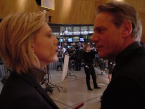Peta Wilson Instagram - gene and i running lines before a scene. linda 1 of  our fab 1st Ads