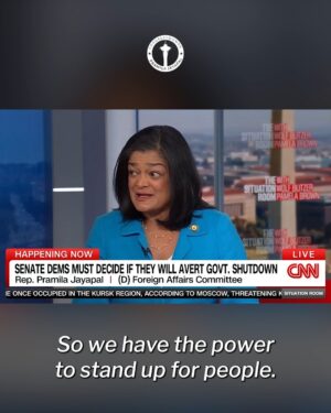 Pramila Jayapal Instagram - Republicans have the power to keep the government open. They have majorities in the House, Senate, and the White House. If the government shuts down, it will be on them.

Democrats have the power to stand up for the American people — and that’s exactly what we’re doing.