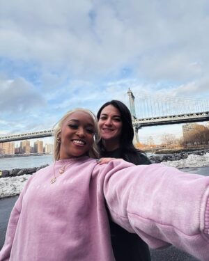 Priscilla Zuniga Instagram - #throwbackthursday to Valentine’s Day with my sweet girl, my forever valentine @diamantelax 🥰💗 this year we took a trip for Valentine’s Day to New York! We have been OBSESSED with Wicked so we decided to see the broadway play and OMG! Is it possible to fall more in love?! This second movie… if you know you know! But anyway we planned everything including our outfits and accessories, it all came together so perfectly! We have to go see it again! Long story short, the trip was amazing! We are ALOT of amazing food but it’s New York so it was FREEZING 🥶 but made it through! I love you so much sweet girl 😘💗 thank you for a unforgettable Valentine’s Day ❤️💗💚