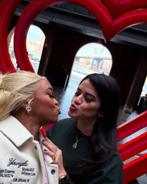 Priscilla Zuniga Instagram - #throwbackthursday to Valentine’s Day with my sweet girl, my forever valentine @diamantelax 🥰💗 this year we took a trip for Valentine’s Day to New York! We have been OBSESSED with Wicked so we decided to see the broadway play and OMG! Is it possible to fall more in love?! This second movie… if you know you know! But anyway we planned everything including our outfits and accessories, it all came together so perfectly! We have to go see it again! Long story short, the trip was amazing! We are ALOT of amazing food but it’s New York so it was FREEZING 🥶 but made it through! I love you so much sweet girl 😘💗 thank you for a unforgettable Valentine’s Day ❤️💗💚