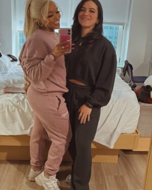 Priscilla Zuniga Instagram - #throwbackthursday to Valentine’s Day with my sweet girl, my forever valentine @diamantelax 🥰💗 this year we took a trip for Valentine’s Day to New York! We have been OBSESSED with Wicked so we decided to see the broadway play and OMG! Is it possible to fall more in love?! This second movie… if you know you know! But anyway we planned everything including our outfits and accessories, it all came together so perfectly! We have to go see it again! Long story short, the trip was amazing! We are ALOT of amazing food but it’s New York so it was FREEZING 🥶 but made it through! I love you so much sweet girl 😘💗 thank you for a unforgettable Valentine’s Day ❤️💗💚