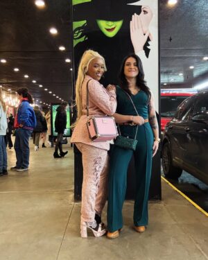 Priscilla Zuniga Instagram - #throwbackthursday to Valentine’s Day with my sweet girl, my forever valentine @diamantelax 🥰💗 this year we took a trip for Valentine’s Day to New York! We have been OBSESSED with Wicked so we decided to see the broadway play and OMG! Is it possible to fall more in love?! This second movie… if you know you know! But anyway we planned everything including our outfits and accessories, it all came together so perfectly! We have to go see it again! Long story short, the trip was amazing! We are ALOT of amazing food but it’s New York so it was FREEZING 🥶 but made it through! I love you so much sweet girl 😘💗 thank you for a unforgettable Valentine’s Day ❤️💗💚