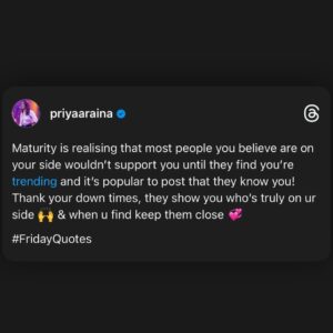 Priya Raina Instagram - Arranging vertical and horizontal pictures in one post is a real struggle 😅 and now that I’ve done the work for ur feed, help me with the caption 😁 
( & SWIPE for #fridayquote )

📸 @ashimphotography 

P.S. I always feel like getting up & dancing like #madhuridixit on this banger from 90’s 🎶 💃🏻 Wonder why such songs aren’t made anymore & uff those vocal expressions like #kavitakrishnamurthy 🥹💕 

#90skid #90smusic #90sbollywood #kayserasera