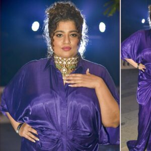 RJ Malishka Instagram - Day 1 hosting Perspectives 2024 and I’m out here proving finance talk can come with a splash of glam! 💎💜
Feeling fierce and fabulous in this dreamy purple number. ✨

Outfit 👗 -  @masumimewawallaofficial  @masumimewawalla 
Styled by - @srishti_k 
Accessories - @azotiique @rahejavarun