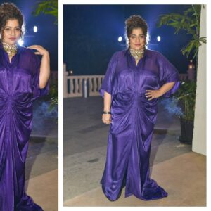 RJ Malishka Instagram - Day 1 hosting Perspectives 2024 and I’m out here proving finance talk can come with a splash of glam! 💎💜
Feeling fierce and fabulous in this dreamy purple number. ✨

Outfit 👗 -  @masumimewawallaofficial  @masumimewawalla 
Styled by - @srishti_k 
Accessories - @azotiique @rahejavarun