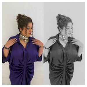 RJ Malishka Instagram - Day 1 hosting Perspectives 2024 and I’m out here proving finance talk can come with a splash of glam! 💎💜
Feeling fierce and fabulous in this dreamy purple number. ✨

Outfit 👗 -  @masumimewawallaofficial  @masumimewawalla 
Styled by - @srishti_k 
Accessories - @azotiique @rahejavarun