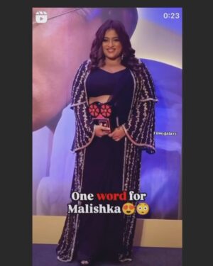 RJ Malishka Instagram - The beautiful premiere to a Beautiful series #freedomatmidnight that every Indian must watch!  Dressed to the nines in a beautiful Cape Sari  by @krishasunnyramani .
 
Styled by my Lovely friend : @srishti_k ❤️ 
Have you watched yet?