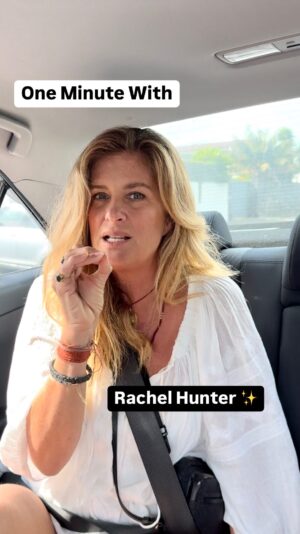 Rachel Hunter Instagram - took a ride with our fave beach icon @rachelhunterx to chat Kiwi nostalgia, Babee the Pomeranian and… vacuum cleaners?! 🤔🏖️