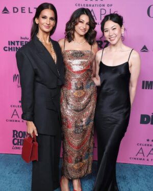 Ramona Young Instagram - An evening with the lovely @poornagraphy and @richamoorjani celebrating AAPI honorees @criticschoice 💖💖