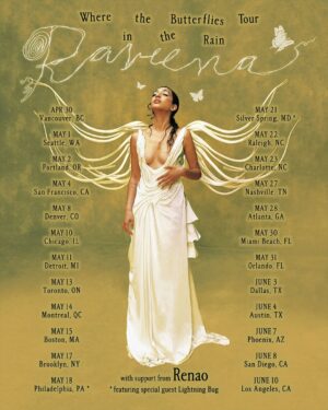 Raveena Aurora Instagram - heart beating so fast ! We are doing a headline tour again after 3 years !!!!! North America I will see you this spring and the rest of the world is to be announced 😍 I CANNOT WAIT !!!!!!!!! 
also I’m so excited to bring @renaomusic and @lightningbugpjs on the road with me… they are both incredible. 

Sign up for presale access now in bio. Tickets go on sale Friday February 28 at 10AM with “Where The Butterflies Go in The Rain” DELUXE!!!