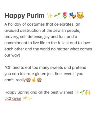 Regina Spektor Instagram - Woooooot! Happy Purim to everyone who is celebrating today! Love and hugs and fun and joy! 🌷✨🌷🌱🥂🌱