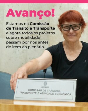 Renata Falzoni Instagram - Como vereadora mais experiente, tive a honra de abrir a primeira sessão da Comissão de Trânsito, Transporte e Atividade Econômica na Câmara Municipal, da qual faço parte. 

Logo no início, sugeri a inclusão da palavra 'Mobilidade' no nome da comissão e defendi um olhar atento para quem se locomove de forma ativa: pedestres e ciclistas.

Essa é uma das sete comissões permanentes da Casa (sem contar as extraordinárias) e tem um papel fundamental: todos os projetos de lei sobre transporte, mobilidade e circulação passam por aqui antes de irem ao plenário.

Além disso, discutimos temas como economia urbana, turismo e defesa do consumidor. Muito feliz e confiante para garantir que São Paulo avance rumo a uma cidade mais acessível, sustentável e humana!