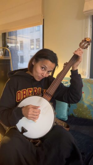 Rhiannon Giddens Instagram - Here’s my take on “Georgia Buck.” I learned this tune from my mentor, the late Joe Thompson, whose old-time banjo tradition still inspires me every day. I’m honored to carry on his legacy through this song. Love, your #banjoauntie