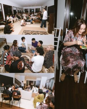 Rossa Instagram - Alhamdulillaah kita semua bisa kumpul dlm keadaan sehat. Makasi Ariel yang udah bersedia buat jadi tuan rumah.
Konsepnya botram, bawa makanan buat dimakan rame2 pas buka. Udah lama banget gak kumpul begini.
Berbagi cerita, pemikiran dan berdiskusi tentang industri musik Indonesia yang kita cintai, mencari solusi yang terbaik dengan hati dan kepala yang dingin, dan sejatinya tentunya keadilan untuk semua pihak ❤️
