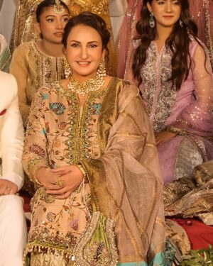 Saba Faisal Instagram - Wearing a piece of art from KhudaBaksh by Rashid Sidhu—where tradition inspires modernity, and every hand-embroidered detail is a celebration of culture and style. www