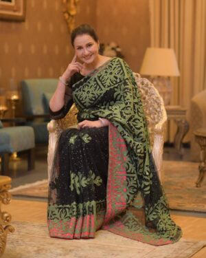 Saba Faisal Instagram - Wearing beautiful SAREE from @farahfashionline