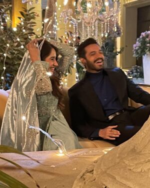 Sabeena Farooq Instagram - Leaked images from the event. 
All things about that day matlab larka, saas, mithai, khushian, makeup, roti 
Dress by @amnaarshadofficial
