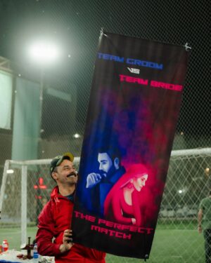 Sabeena Syed Instagram - Team groom won - whatever 🙄- team bride was still 🔥🤪
Swipe to see @thekubism watch me dig an outside ball ☠️

• • •
📸: @takesbytwo