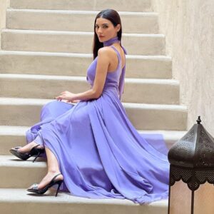 Sadia Khan Instagram - Sometimes you meet someone and you feel like you’ve known them forever and you are one of them my beautiful friend Fariba @maison.novague 
I am in love with these dresses designed by you 💜☔️

#sadiakhan