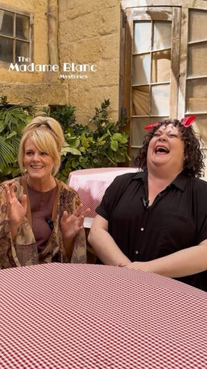 Sally Lindsay Instagram - The Madame Blanc dream team is back! 🔥

Co-writers @sallylindsay73 and @damesuevincent take us behind the scenes and tell us how they create the magic that brings the series to life. 

#TheMadameBlancMysteries #MadameBlanc #Channel5