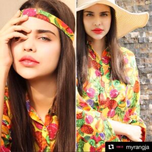 Sana Sarfaraz Instagram - #Repost @myrangja with @repostapp
・・・
@sanasofficial spotted wearing #ThinkPrint @myrangja printed tunic 
Price:2250rs #Myrangja #ss17collection #Printstherapy #conversationalprints #Trending #Rangjastylealert