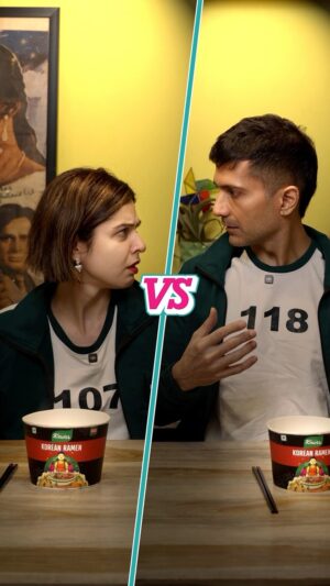 Scherezade Shroff Instagram - Challenge accepted ! 🍜💥 Get Set Slurrrrrp! 😋🥢 Think you can out-slurp us? Join the @knorr_india ! #DareToSlurp challenge and let the ramen do the talking! 🍜🔥 

#KnorrKorean #NetflixSquidGame #DareToSlurp #KnorrRamen #ad