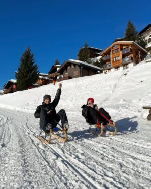 Scherezade Shroff Instagram - Stunning Aletsch Arena! We spent the first few days of our trip moving between two gorgeous villages- Bettmeralp & Brig and here are some of my favourite moments!

1️⃣ Snow shoeing with view of the Aletsch glacier ❄️ 
2️⃣&3️⃣ Sledging in beautiful Bettmeralp 🛷 
4️⃣Ice-skating( or at least trying to) in Brig⛸️
5️⃣Beautiful Brig🎄
6️⃣ Me with my favourite reindeer 🦌 
7️⃣&8️⃣ The spectacular Goms Bridge 🌁
9️⃣Being tourists at Bettmeralp 🫰🏻
1️⃣0️⃣&1️⃣1️⃣ ski lift from Hohfluh down to Riederalps ⛷️ 
1️⃣2️⃣ Snow shoeing with view of the Aletsch glacier ⛄️ 
1️⃣3️⃣ Train rides that make you feel like you’re in a 🎥 
1️⃣4️⃣ My new favourite drink 🤤
1️⃣5️⃣&1️⃣6️⃣ Bettmeralp 💒 
1️⃣7️⃣ 🇨🇭 Crew
1️⃣ 8️⃣ Here’s to more snow & Glühwein 🍷 

#ineedswitzerland #inlovewithswitzerland #traveldiaries #snow #brig #bettmeralp #hosted #winterwonderland #wintertravel