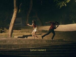 Sejal Kumar Instagram - kahin chale music video is ALSO coming on the 14th Feb along with my EP finding joy! 🧩 

HUGE thanks to @rishabhchawlaaa for being the best co-actor and surviving our full night shoot on the streets of mumbai!! 💓💓

this EP is my journey through self doubt and sadness to finding myself and joy through it all! Kahin Chale is a song I wrote again about long distance and wanting that person with you!! The music video is sooo dreamy and beautiful all thanks to the wonderful work done by @joeysmovie 😇 @varshaaa101 for managing everything like a pro! 
@ramyapothuri for writing w me and producing! 

stay tuned! My heart went in this one!

Sejal’s outfit-

Outfit top @select_staples
Skirt @lazostore.in
Neckpiece @julrey_designs 
Styled by @Vailanciaaa 
Style team @thetrendby_aman