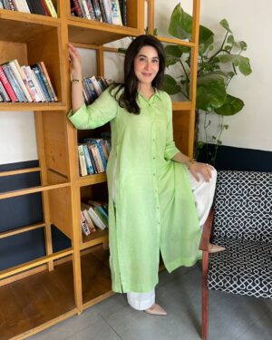 Shaista Lodhi Instagram - Happy Independence Day 🇵🇰 

Dr. Shaista Lodhi wearing green from Sheen’s upcoming Co-ord Collection — a perfect symbol of freedom and elegance. 

#ShaistaLodhi #SheenByShaistaLodhi #independenceday #independenceday2024 #coordset #ComingSoon