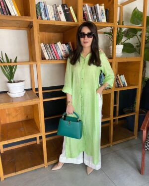 Shaista Lodhi Instagram - Happy Independence Day 🇵🇰 

Dr. Shaista Lodhi wearing green from Sheen’s upcoming Co-ord Collection — a perfect symbol of freedom and elegance. 

#ShaistaLodhi #SheenByShaistaLodhi #independenceday #independenceday2024 #coordset #ComingSoon