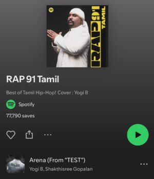 Shakthisree Gopalan Instagram - @spotifyindia this is just 🔥🔥🔥😎 Biggest shout out to @yogibsees for all the fire that went into making this anthem for #TEST✨ this is my first ever release as a music director 🥲♥️ big love to @sash041075 and the entire team of #TEST @worldofsiddharth @actormaddy @nayanthara @meerajasmine @chakdyn @studiosynot @musicynot @netflix_in 

This one is dedicated to all our heroes on the field🫶

Big love to this crew of awesome humans who are a part of this track’s journey!! @yogibsees @tobsgarage @rithuvysakh @alok_merwin @theindianchoralensemble @venkat__gumuks @__hari__ @20dbsoundstudios @mikecervantes @thefoxboro @yanchanproduced @bala_musician #budapestscoringorchestra

#Arena - OUT NOW ! LINK IN BIO ✨
#TEST on April 4 Only On #TESTOnNetflix