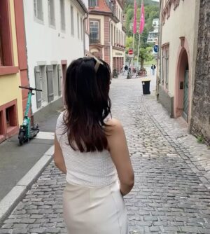 Shazia Naz Instagram - Strolling through enchanting cobblestone streets, It’s like every twist and turn has a story to tell ✨

.
.
.
.
.
#shazianazkhan #europetrip #placestovisit #chicstyle #outfitcheck #streetstyle