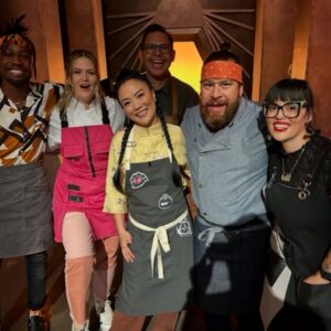 Shirley Chung Instagram - Premiering Tomorrow! Tuesday 3/18 9/8 PM on @foodnetwork House of Knives 🔪🔥👑 Here are the first round of contender chefs competing to be the Ruler of the house ❤️ Yes, this was 1.0 me filmed it before the cancer diagnosis, for those of you that were asking in the comments 🙂‍↕️. This is one of my favorite culinary competitions that I competed on, we got to cook our best dishes without much limits, and we had a well stocked pantry and equipment room that catered to our different cultures and cooking styles. @claudetteazepeda @chefsawyer @chefmartelstone @poppy_cooks @chefjohntesar Ready?!!! Let’s Go! 🔥🔥🔥#houseofknives #chefshirleychung #dumplingmafiaqueen #cancerwarrior #fuckcancer @discoveryplus @streamonmax