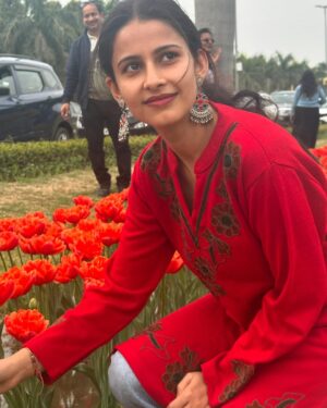 Shivani Tomar Instagram - Blooming with grace amidst the tulips 🌷