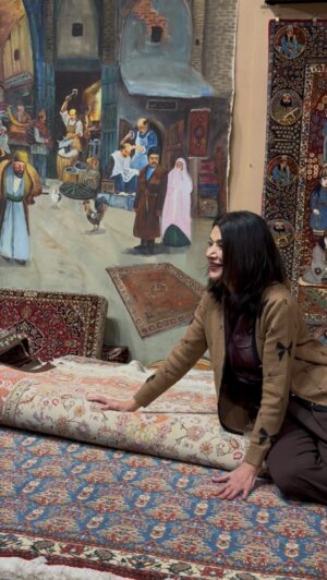 Shohreh Aghdashloo Instagram - I was 16 years old when I discovered the grand Bazar in Tehran. A deeply nostalgic experience, which was truly a world of its own, full of history, craftsmanship, and tradition.

I loved immersing my self in the colors, textures, and intricate motifs of the persian carpets at the stores in the grand Bazar.

Having visited this lovely carpet shop in Toronto captured the magic of those moments from my youth in Iran, when Iran was free.