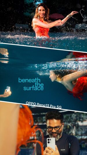 Shreya Chaudhary Instagram - Kicking off 2025 under water,
with the #OPPOReno13Series! 🫧📷

Had a bit of fun surprising Shreya,
but I guess she loved the photos in the end. 🫢

As for the Reno13 Pro: the dedicated underwater photography mode is ridiculously easy to use, and produces insane results. Of course, it helps to have a great subject to photograph. 😅

#LiveInTheMoment #OPPOAIPhone