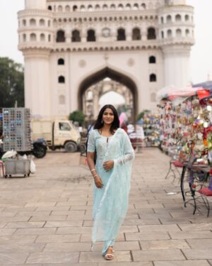 Shruti Reddy Instagram - Charminar 🤍⚡️

Photography: @tharundphotographer 
Retoucher: @ashishsom @manassompurapix 
Styling: @manogna_gollapudi 
Hair: @ramanababu660 
Represented by: @thanga_18