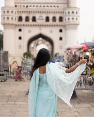 Shruti Reddy Instagram - Charminar 🤍⚡️

Photography: @tharundphotographer 
Retoucher: @ashishsom @manassompurapix 
Styling: @manogna_gollapudi 
Hair: @ramanababu660 
Represented by: @thanga_18