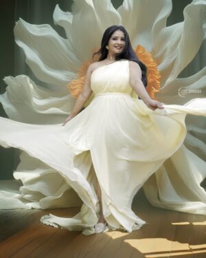Shubha Poonja Instagram - Beautiful @shubhapoonja adoring @laxmikrishnaofficial @laxmikrishnalabel 
The doll of Sandalwood 

Makeover and Hair @makeoverwithlakshmi_gowda

Photography @raghavstudios

Thank uuuuuuuuu for choosing us for Boys V/s Girl Reality show at @colorskannadaofficial 

#laxmikrishnastyle #laxmikrishnaofficial #laxmikrishna #laxmikrishnalabel #shubhapoonja #doll #yellowgown #colourstv #boysvsgirls